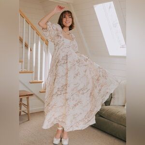 One Loved Babe NWT Floral Maxi Dress Bridal Bridesmaid Bump Friendly